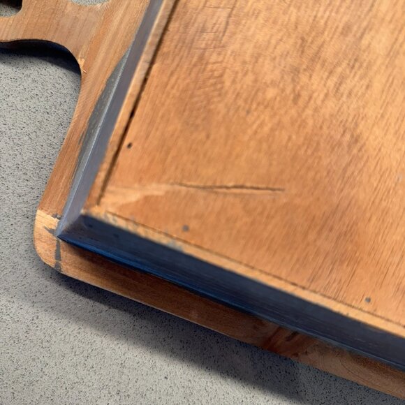 Rustic Distressed Wood Dough Bowl – Farmhouse Centerpiece & Versatile Tray - Picture 11 of 11